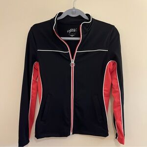 Style & Co. Black and coral activewear  Jacket